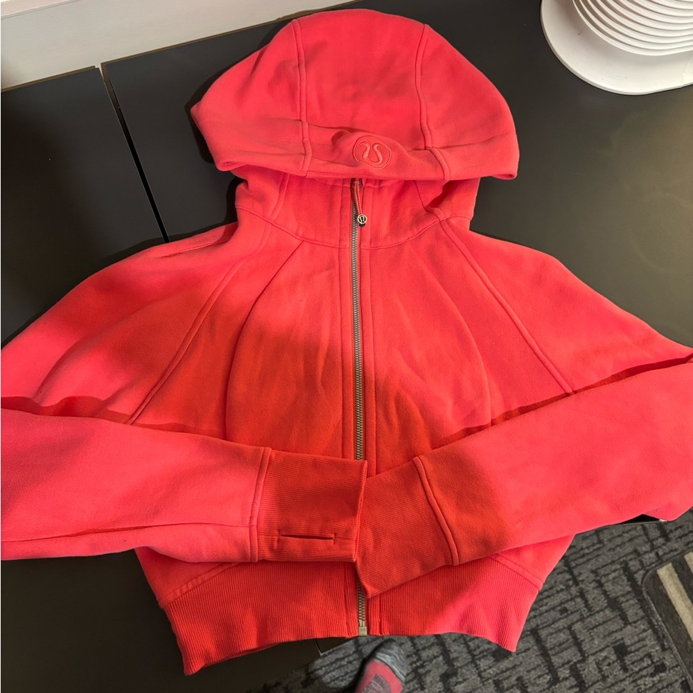 Lululemon Bright Pink Scuba Crop
